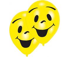 amscan Lot de 8 Ballons de baudruche Smiley 25,4cm