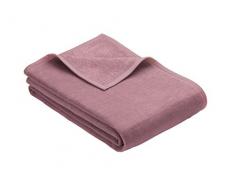 IBENA Plaid en Coton mÃ©langÃ©, Rose, 180Â cm x 220Â cm