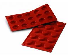 Silikomart 20.043.00.0060 SF043 Moule Forme Flan 15 Cavités Silicone Terre Cuite