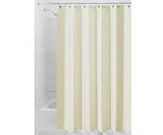 InterDesign rideau de douche tissu imperméable, 183,0 cm x 183,0 cm rideau douche en polyester, rideau textile lavable ourlet renforcé, sable