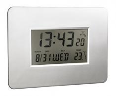 Alco 191â2Â LCD Horloge Murale Radio-pilotÃ©e, Env. 30Â x 21Â x 1, 8Â cm, Plastique, Argent, 30Â x 21Â x 1,8Â cm