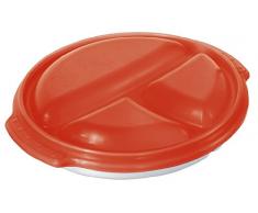 Rotho 1711902792 Micro Onde Assiette, Plastique, Papaye-Rouge, 45 x 35 x 25 cm
