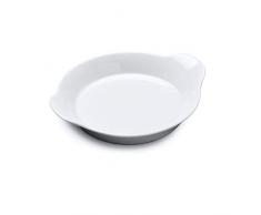 WM Bartleet & Sons Plat Ã gratin rond traditionnel en porcelaine, Porcelaine, blanc, 19 cm
