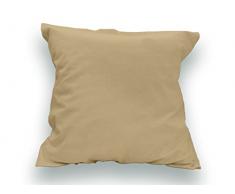 Soleil dOcre 553820 Taie dOreiller Coton 57 Fils Taupe 65 x 65 cm