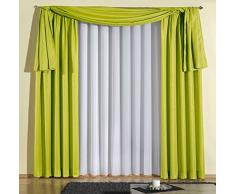 Wirth Australien Rideau simple à passants, Polyester, vert, 245/135 cm