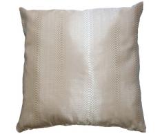 PYTHON coussin jacquard brillant motif serpent 40 x 40cm fermeture Ã glissiÃ¨re coloris NACRE