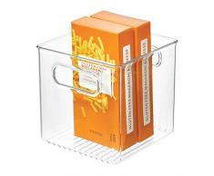 InterDesign, Conteneur de stockage pour cuisine, cellier, rÃ©frigÃ©rateur, congÃ©lateur - Cube, Transparent