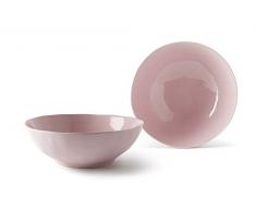 Fill Sauge Set de 2Â piÃ¨ces Saladier en grÃ¨s, cÃ©ramique, Blush, 23Â x 23Â x 8Â cm