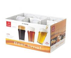 Bormioli 517220-B25 Nonix Beer Time Verre à Bière Transparent 58 cl Set de 6