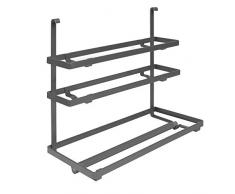Emuca Porte-Rouleau de Cuisine, étagère à Suspendre pour Porte-Rouleau, Acier, Gris Anthracite.