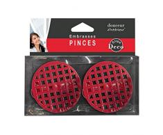 douceur dintérieur 2 embrasses pince (0)7cm metal peint rondoline rouge