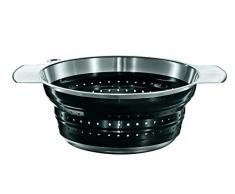 Rösle RS16120 Passoire pliable Acier et Silicone Noir Diamètre: 20 cm