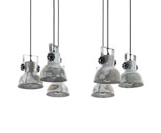 EGLO Serie BARNSTAPLE Suspension 6 ampoules Marron/patinÃ©, noir.