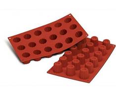 Silikomart 20.033.00.0060 SF033 Moule Forme Bordelaise Taille Mini 18 Cavités Silicone Terre Cuite