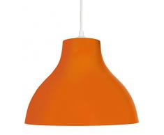 Tosel 14354 Toselia 1 Suspension Repoussé Acier Orange E27 40 watts 30 x 30 x 80 cm