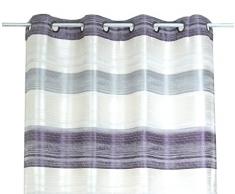 Linder Rideau à Oeillets Polyester Violet/Blanc/Gris 140 x 260 cm