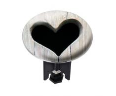 Wenko 21257100 Bouchon de Lavabo Heart 6 x 6 x 6,5 cm/XL