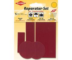 Kleiber 5-PiÃ¨ces Set Patchs Autocollant Nylon pour rÃ©parer vÃªtements, Rouge foncÃ©