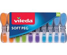 Vileda 159129 Pinces à Linge, Plastique, Multicolore, 4,9 x 18 x 9 cm