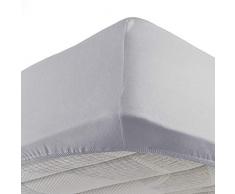 douceur dintÃ©rieur drap housse 2 personnes 160x200 cm jersey jersy gris