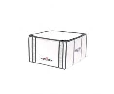 Compactor Life Style Lot de 5 Sacs de Rangement sous Vide Blanc/Gris Taille M