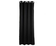 HomeMaison Paire de Rideaux Occultant, Polyester, Noir, 240x135 cm