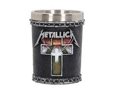 Nemesis Now Metallica-Master of Puppets Verre à Liqueur en résine avec Insert en Acier Inoxydable Noir Taille Unique