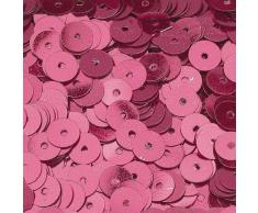 Efco Fil Plat Rond Paillettes, Rouge Bordeaux, 6 mm, 10 g, Lot de 1000 bâtonnets