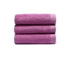 Home Basic - Lot 3 Serviettes Eponge, 33x50 cm Serviette invité, 50x100 e Maxi Drap de Bain 100x150 cm, Couleur Lavande