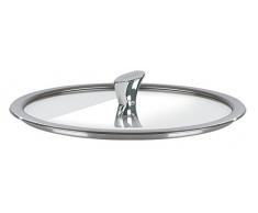 Cristel-K20CHVA-Couvercle plat en verre Ã bouton 20cm - Collection Casteline