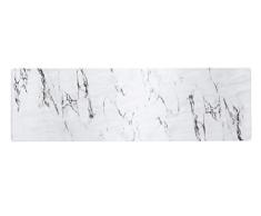 Kitchen Craft KCSMPLATMBL53 Plateau de Service Effet marbre 53x16cm, MÃ©lamine, Blanc/Noir, 28 x 28 x 18 cm