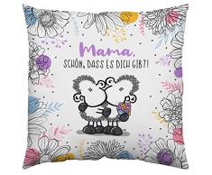 Sheepworld Coussin en Coton 1, Coton Polyester, Multicolore, 40 cm x 40 cm