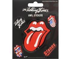 Pyramid International Rolling Stones (Langue) Stickers muraux en Vinyle, Papier, Multicolore, 10Â x 12.5Â x 1.3Â cm