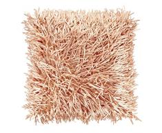 Dutch Decor Housse de Coussin Ravello 45x45 cm Saumon - Housses de Coussin Décoratif - Zippée