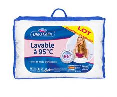 Bleu CÃ¢lin Pack Couette 1 Personne 140x200 cm + 1 Oreiller 60x60 cm, Lavables Ã 95Â° LBOB40