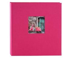 Goldbuch Album Photo avec Découpe, Bella Vista, 30 X 31 Cm, 60 Côtés Noirs avec Diviseurs Glassine, Lin, Rose, 27978