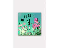 Bonamaison Horloge Murale en MDF, Multicolore, 30 x 30 cm