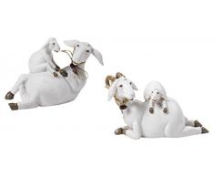 Moycor 9360304Â Set de Figurines de Moutons, RÃ©sine, Blanc, 20Â x 9Â x 12Â cm, Lot de 2