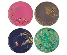 Sara Miller pour Portmeirion Chelsea Assiettes à gâteau en céramique Multicolore 215 x 215 x 60 cm, Céramique, Multicolore, 215 x 215 x 60 cm