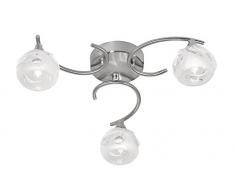 Oaks Lighting Korra Lustre finition Chrome Teintes satin et verre 2325/3 AC