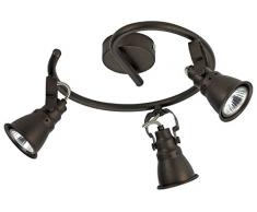 Mathias 3360162 Dock Spot Spirale 3 Lumières 35 W GU10 230 V Marron Diamètre 25 cm Hauteur 14 cm