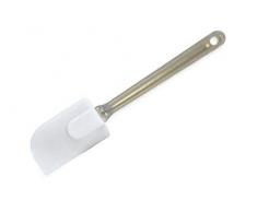 silikomart 70.053.87.0001 Manche en Plastique Transparente et Spatule en Silicone, Blanc, 1 x 4,8 x 23,5 cm