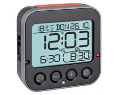 TFA Bingo 2.0 Réveil numérique sans Fil avec Affichage de la température, Plastique, Noir, L 95 x l 41 x H 96 mm