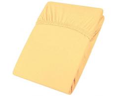 aqua-textil Viana Drap-Housse surmatelas revêtement lit sommier tapissier Coton 90x200-100x200 cm Jaune
