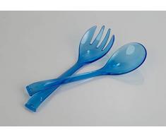 Kimmel 21-000-2715 Lot de 2 Couverts Ã Salade Plastique Bleu Transparent