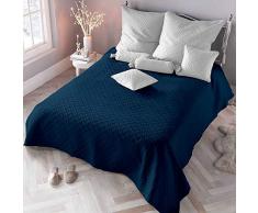 PETTI Artigiani Italiani - Couvre-Lit, Lit (240x260), Couvre-Lit dété, Bleu, 100% Made in Italy
