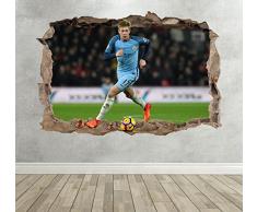 Wall Decor 247 Kevin De Bruyne Sticker Mural 3D pour Chambre denfant Motif Paysage Moyen 50 cm x 35 cm