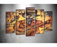 Bonamaison Peinture sur toile, multicolore, 100 x 60 cm, 5 unit - ConÃ§u et fabriquÃ© en Turquie