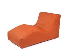 Outbag 01WAVPLU-ORA DextÃ©rieur Pouf, Polyester, Orange, 125 x 70 cm