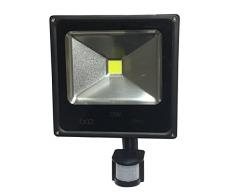 LYO projecteur lED avec capteur intÃ©grÃ©, 30Â W, noir, 22.5Â x 18.5Â x 5.5Â cm